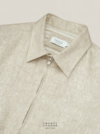 LINEN SPRING JACKET - SANDSTONE BEIGE