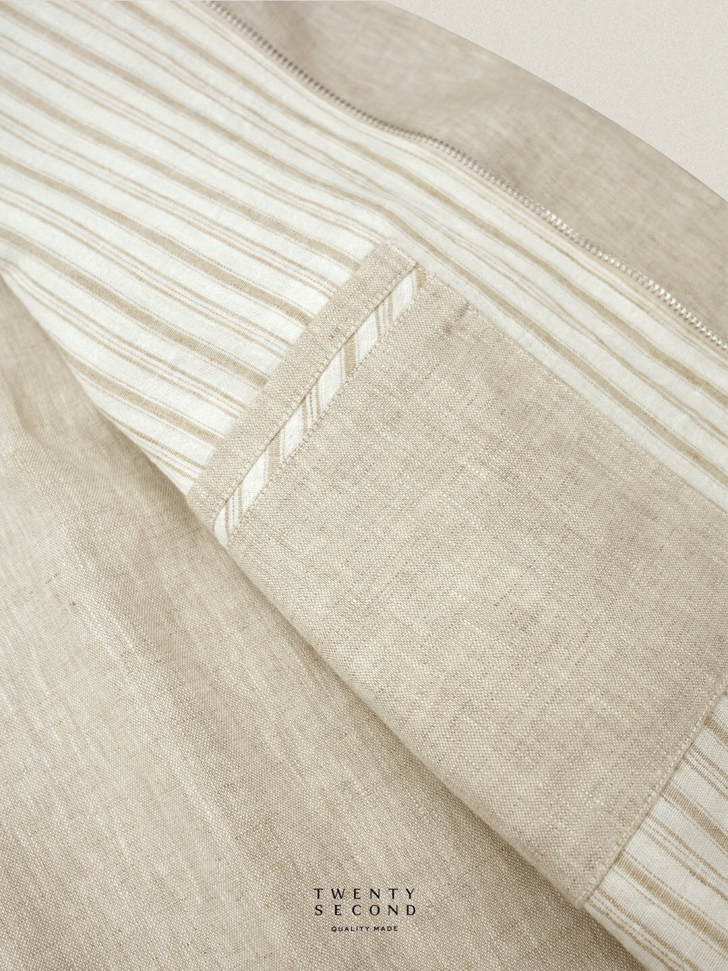 LINEN SPRING JACKET - SANDSTONE BEIGE