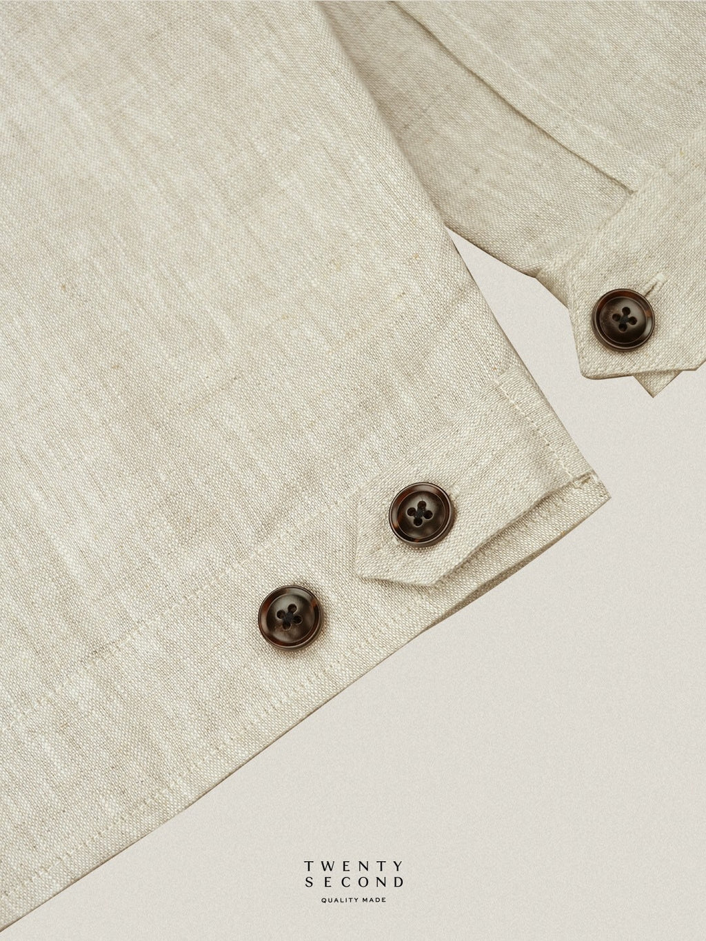 LINEN SPRING JACKET - SANDSTONE BEIGE