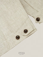 LINEN SPRING JACKET - SANDSTONE BEIGE