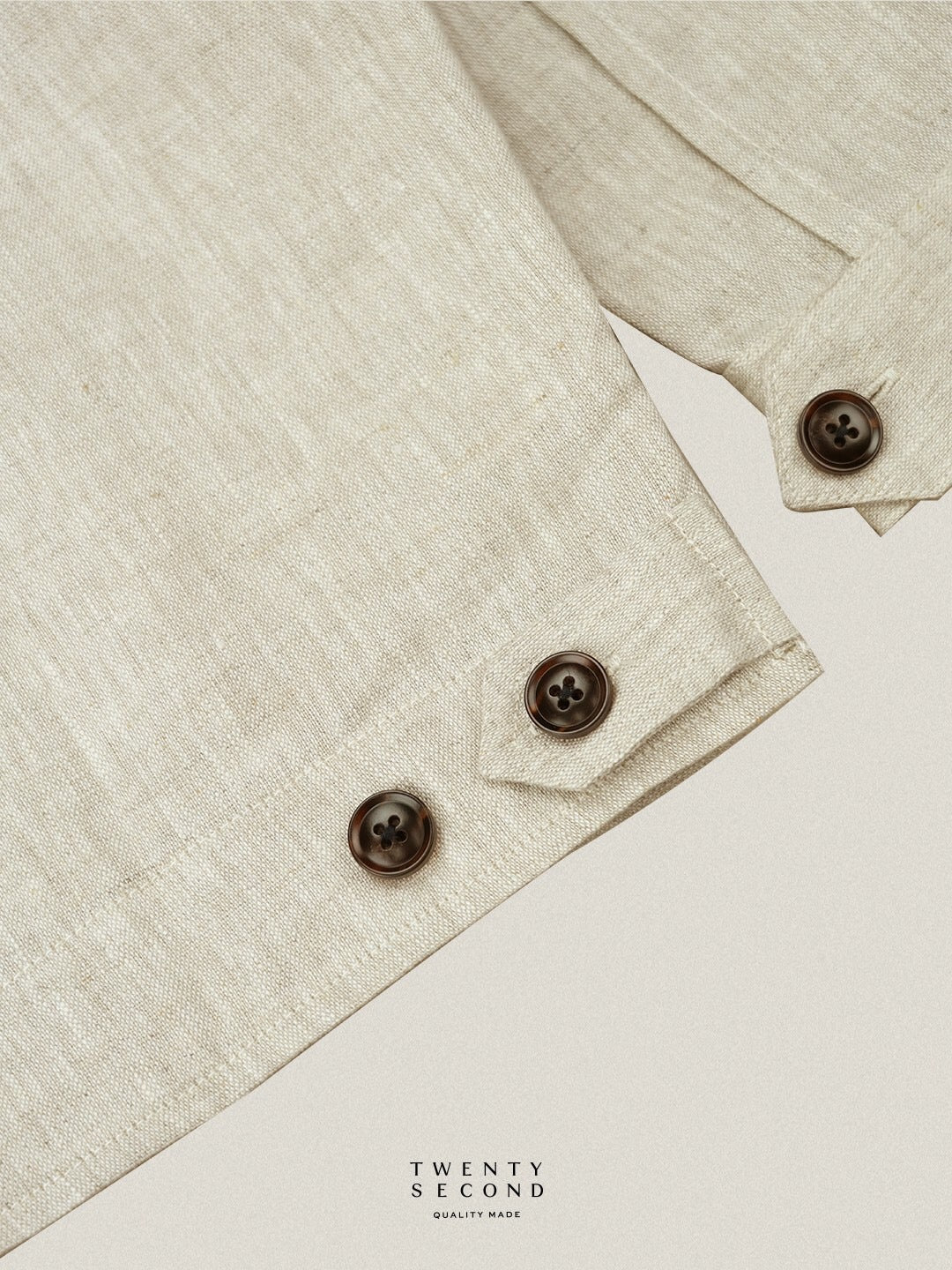 LINEN SPRING JACKET - SANDSTONE BEIGE