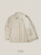LINEN SPRING JACKET - SANDSTONE BEIGE