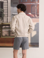 LINEN SPRING JACKET - SANDSTONE BEIGE