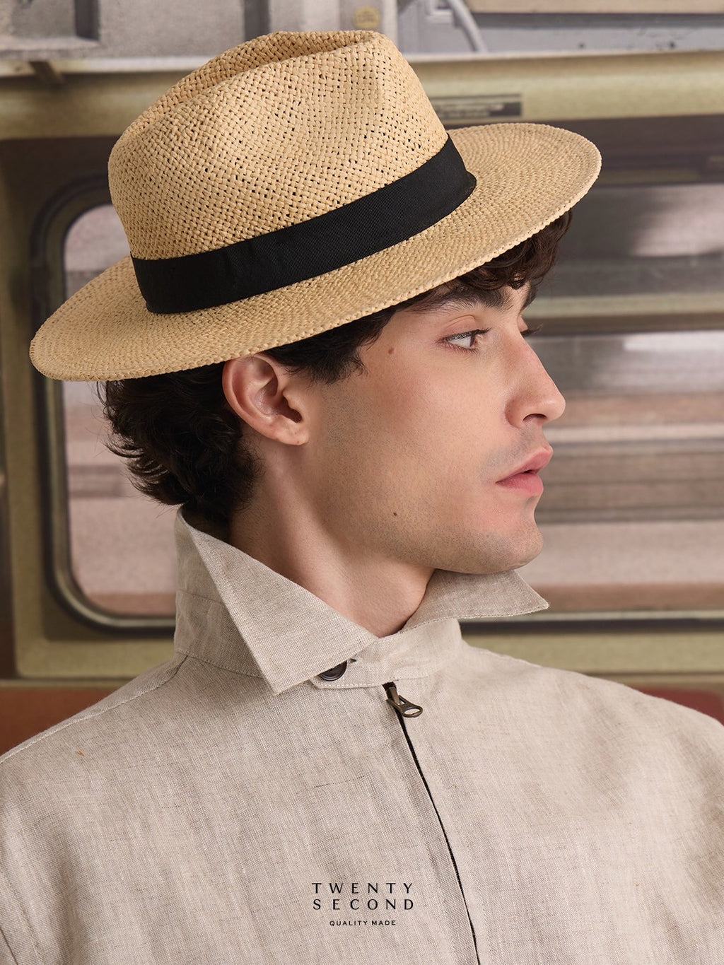 LINEN SPRING JACKET - SANDSTONE BEIGE