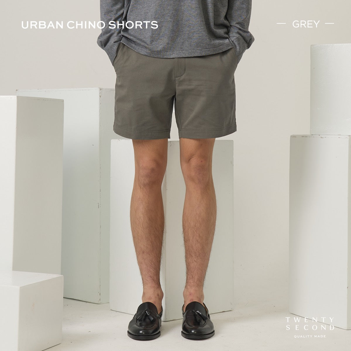 URBAN CHINO SHORTS - GREY