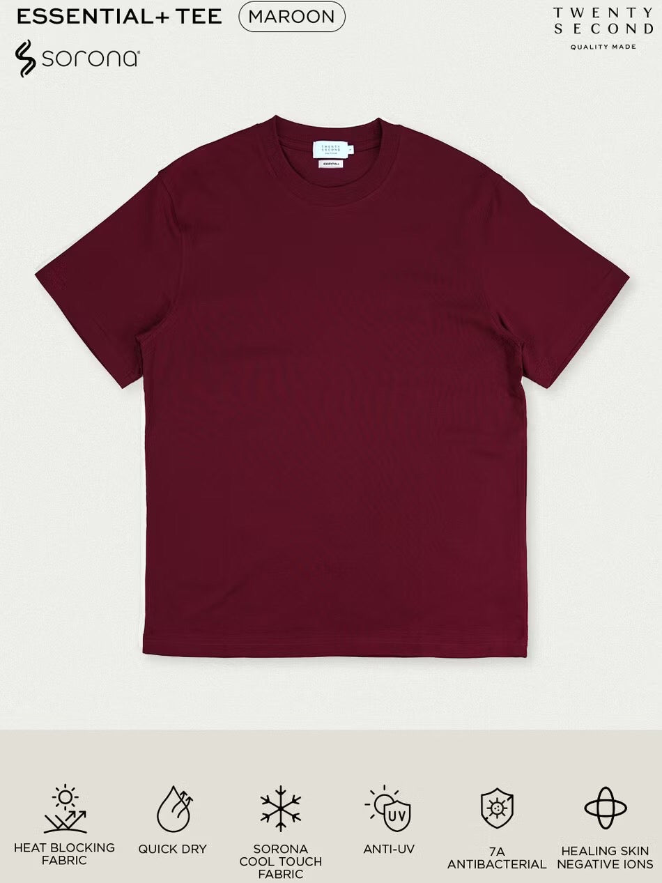 ESSENTIAL  TEE - MAR00N
