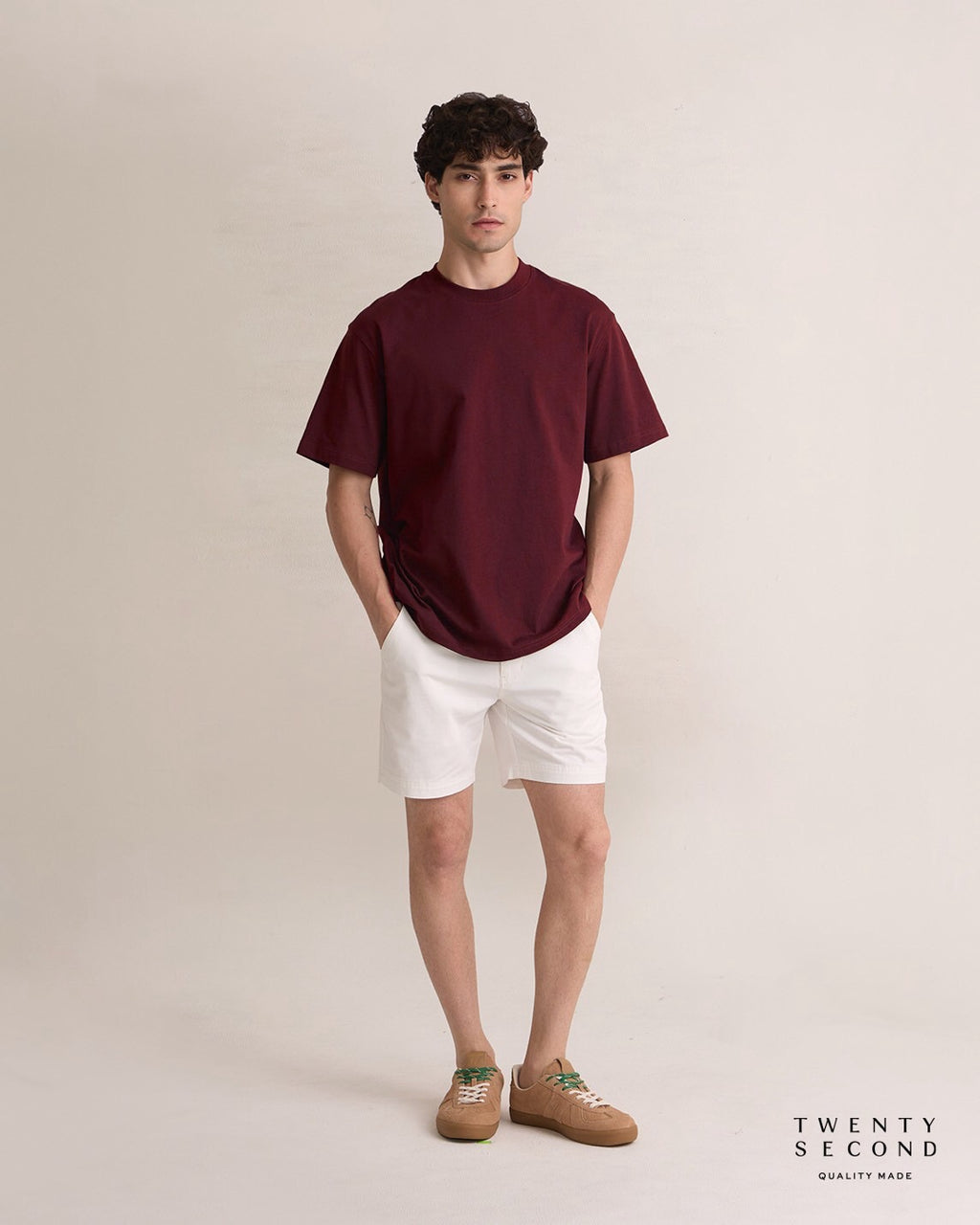 ESSENTIAL  TEE - MAR00N