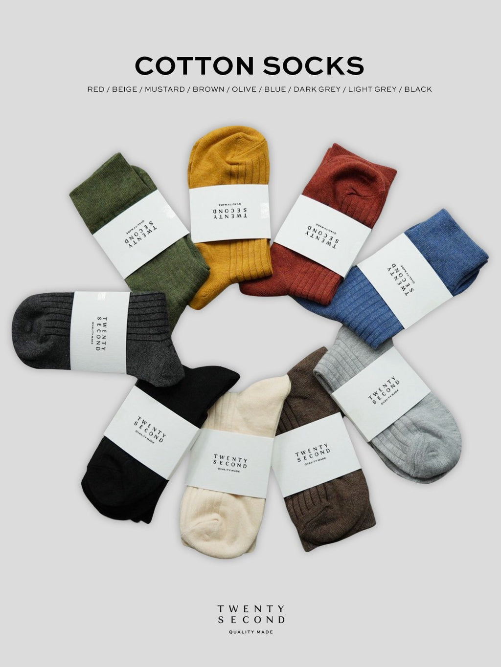 MID CALF COTTON SOCKS