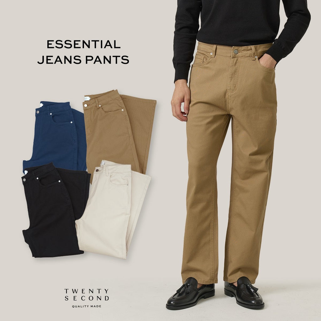ESSENTIAL JEANS PANTS - BLACK