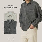 DENIM WASHED SHIRT - BLACK