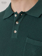 เสื้อโปโลถัก RIVIERA - สีเขียว