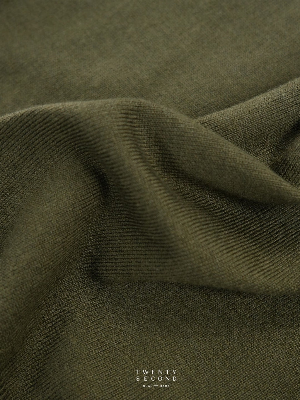 MILO WOOL KNIT TEE - OLIVE