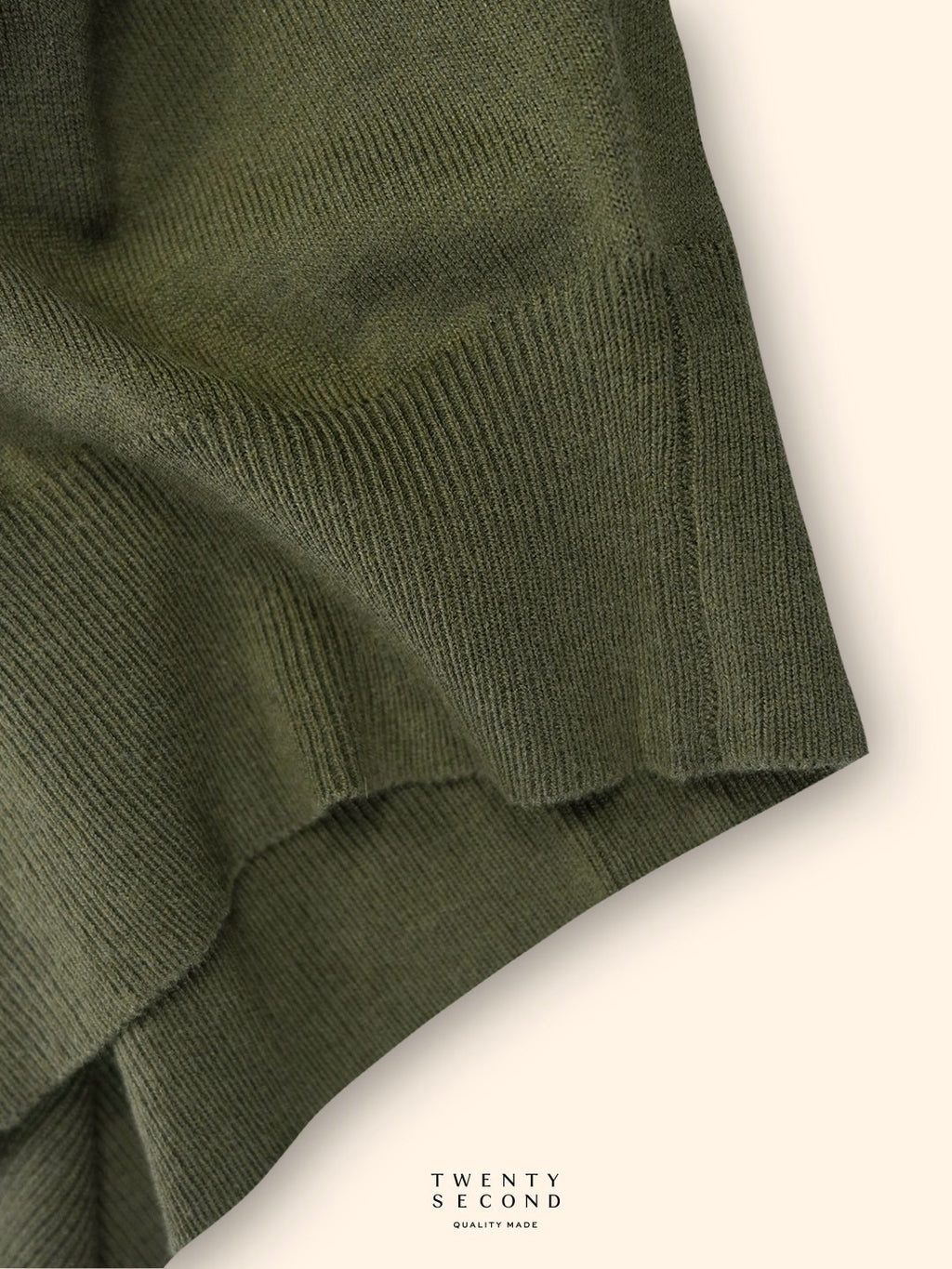 MILO WOOL KNIT TEE - OLIVE