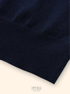 MILO WOOL KNIT POLO - NAVY