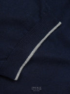 MILO WOOL KNIT POLO - NAVY