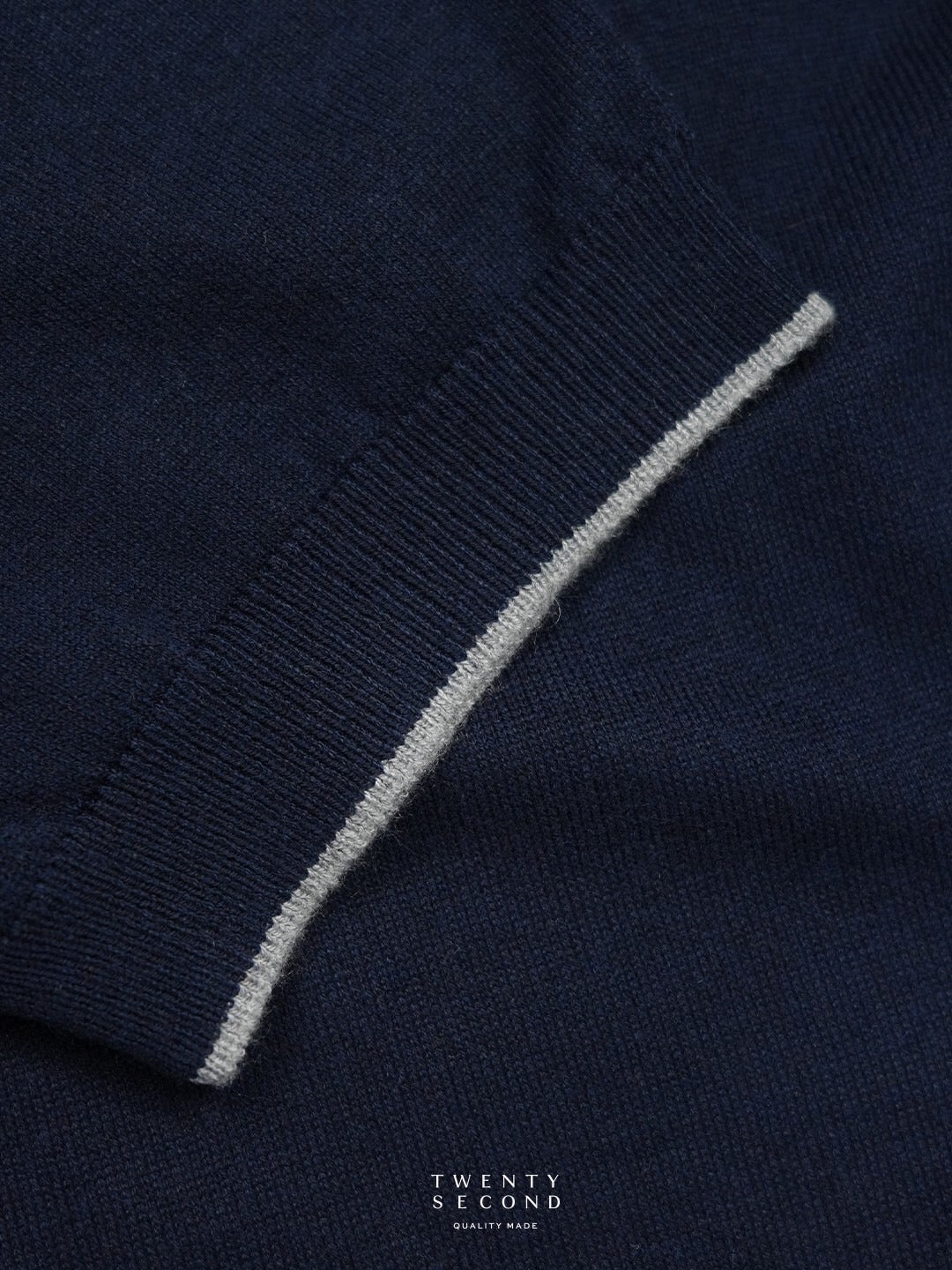 MILO WOOL KNIT POLO - NAVY