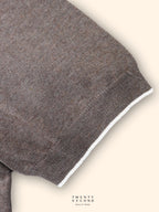 MILO WOOL KNIT TEE - BROWN