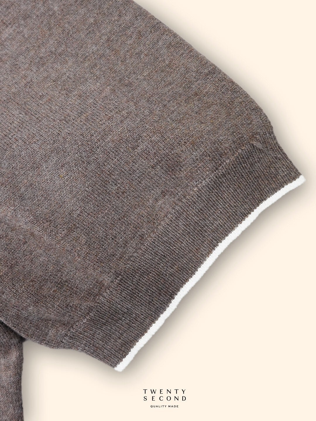 MILO WOOL KNIT TEE - BROWN