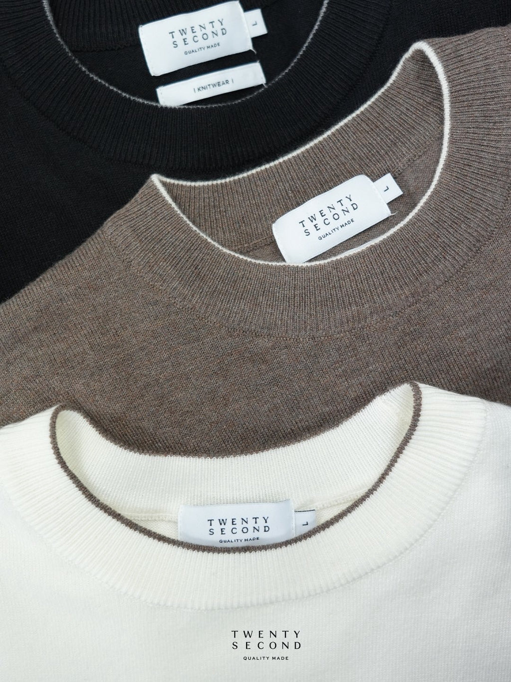 MILO WOOL KNIT TEE - BLACK