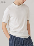 MILO WOOL KNIT TEE - WHITE
