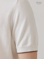 MILO WOOL KNIT TEE - WHITE