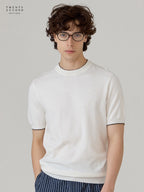 MILO WOOL KNIT TEE - WHITE