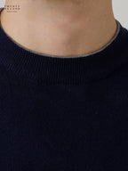 MILO WOOL KNIT POLO - NAVY