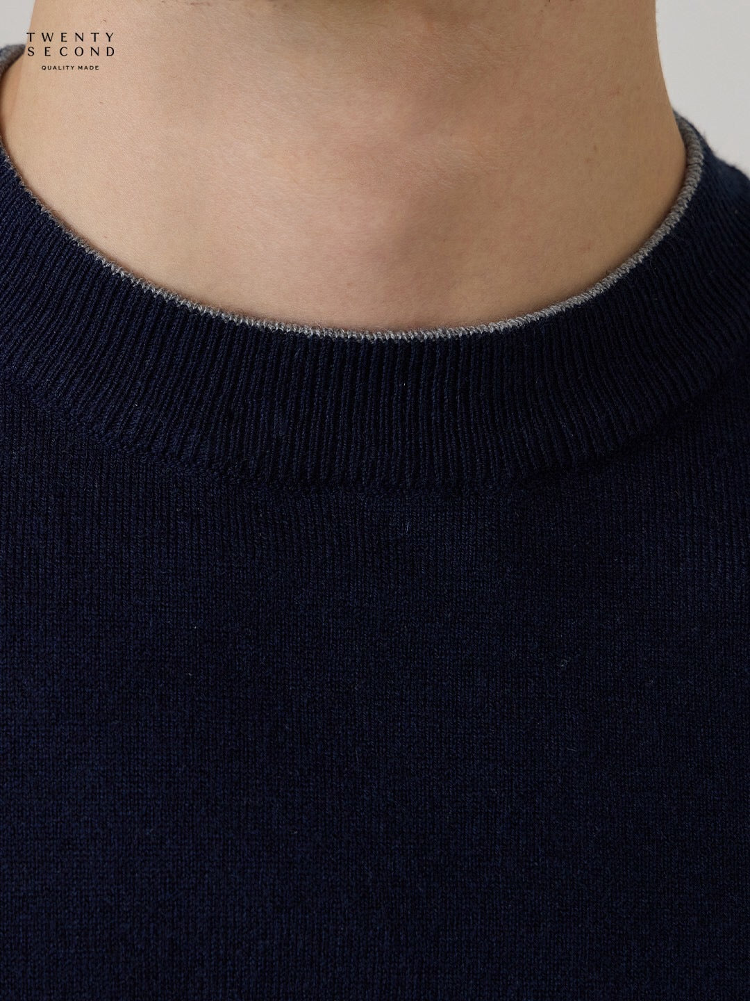 MILO WOOL KNIT POLO - NAVY
