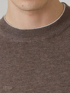 MILO WOOL KNIT TEE - BROWN