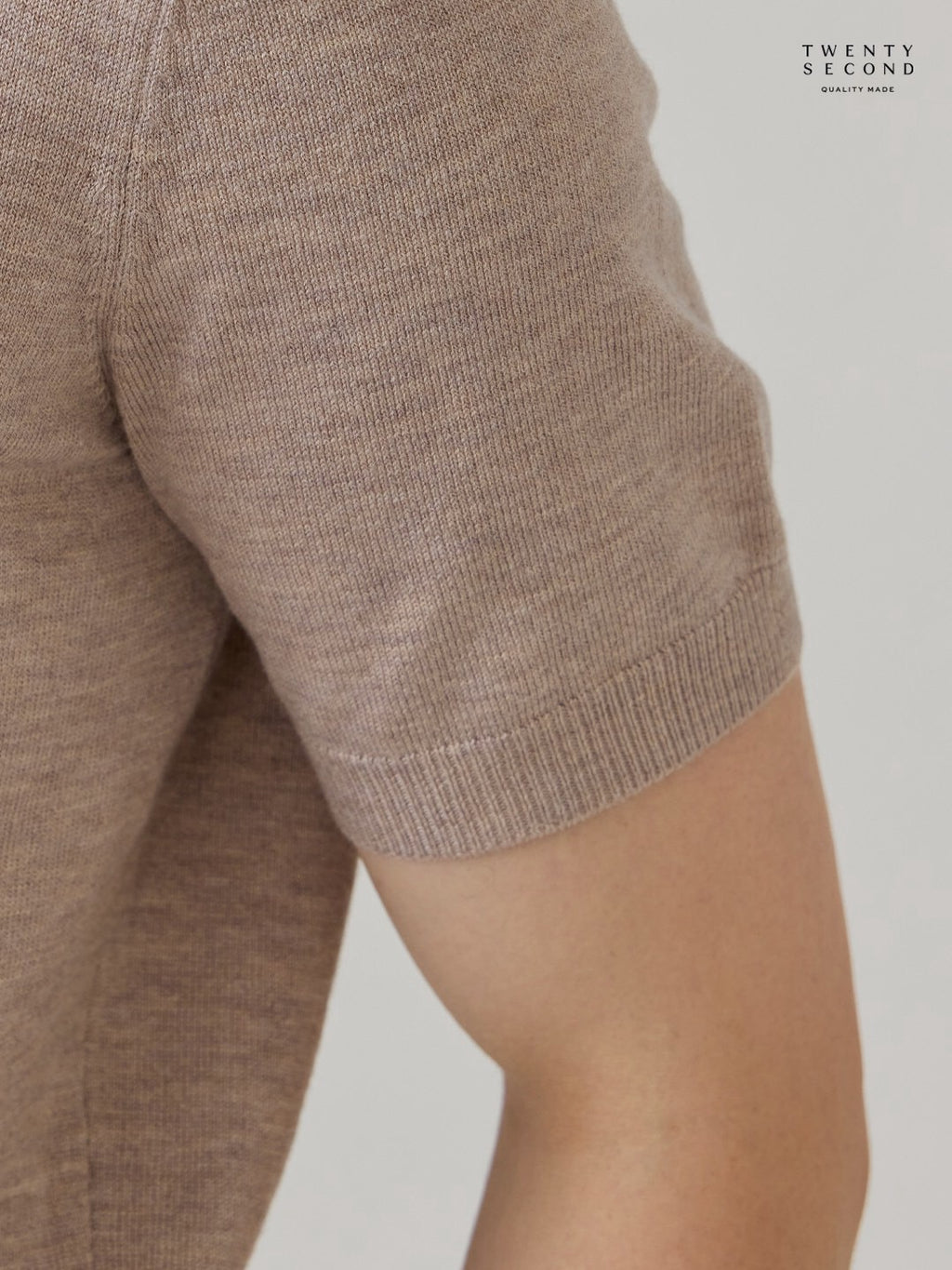 THEO WOOL KNIT POLO - OATMEAL