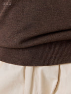 THEO WOOL KNIT POLO - BROWN