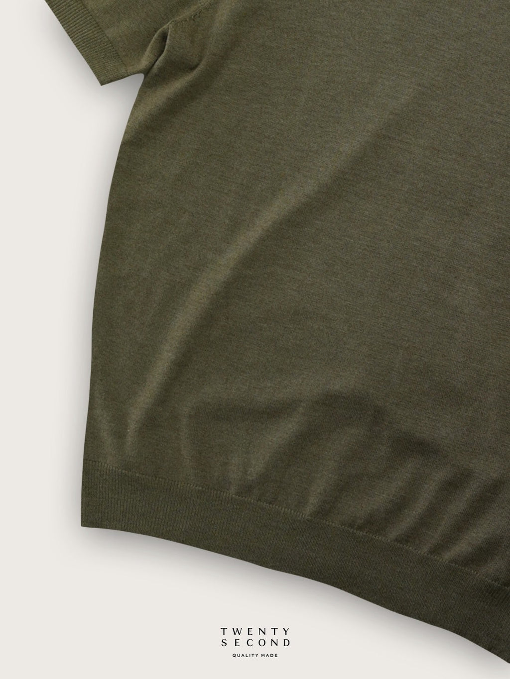 THEO WOOL KNIT POLO - OLIVE