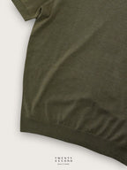 THEO WOOL KNIT POLO - OLIVE