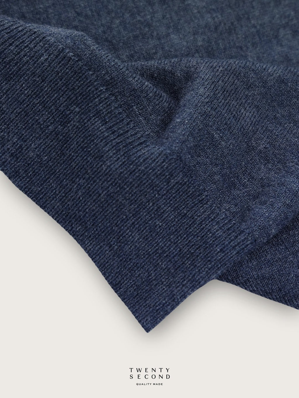 THEO WOOL KNIT POLO - NAVY
