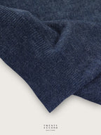 THEO WOOL KNIT POLO - NAVY
