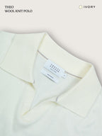 THEO WOOL KNIT POLO - WHITE