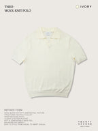 THEO WOOL KNIT POLO - WHITE