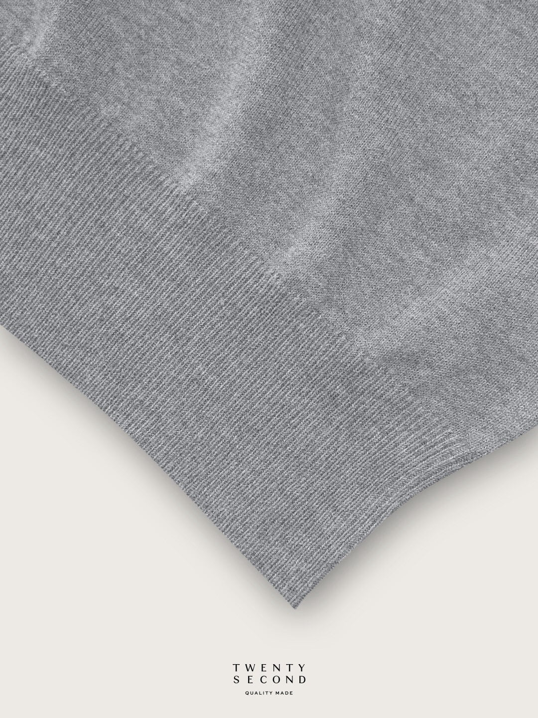 THEO WOOL KNIT POLO - GREY