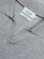 THEO WOOL KNIT POLO - GREY