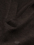 THEO WOOL KNIT POLO - BROWN