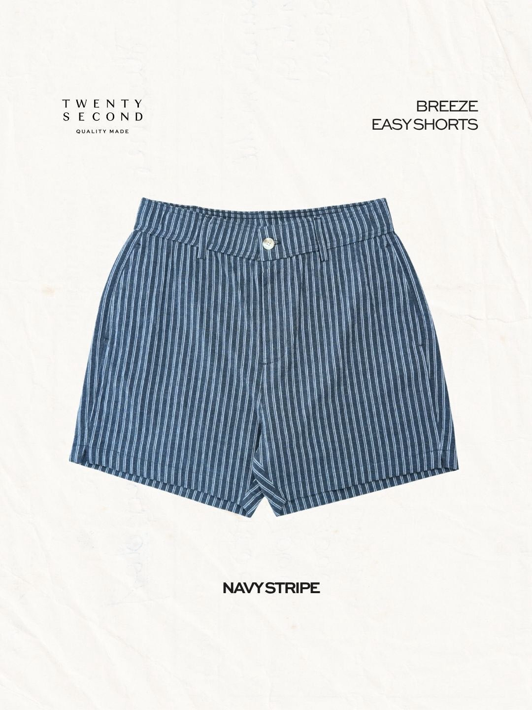 BREEZE EASY SHORTS - NAVY STRIPE