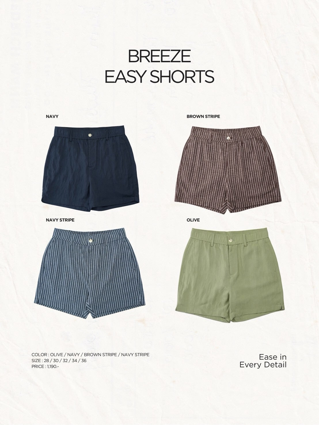 BREEZE EASY SHORTS - NAVY