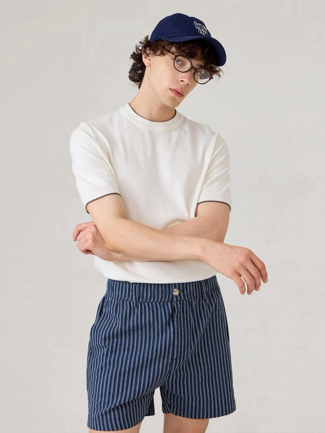 BREEZE EASY SHORTS - NAVY STRIPE
