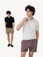 BREEZE EASY SHORTS - BROWN STRIPE