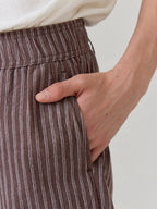 BREEZE EASY SHORTS - BROWN STRIPE