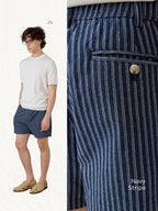 BREEZE EASY SHORTS - NAVY STRIPE