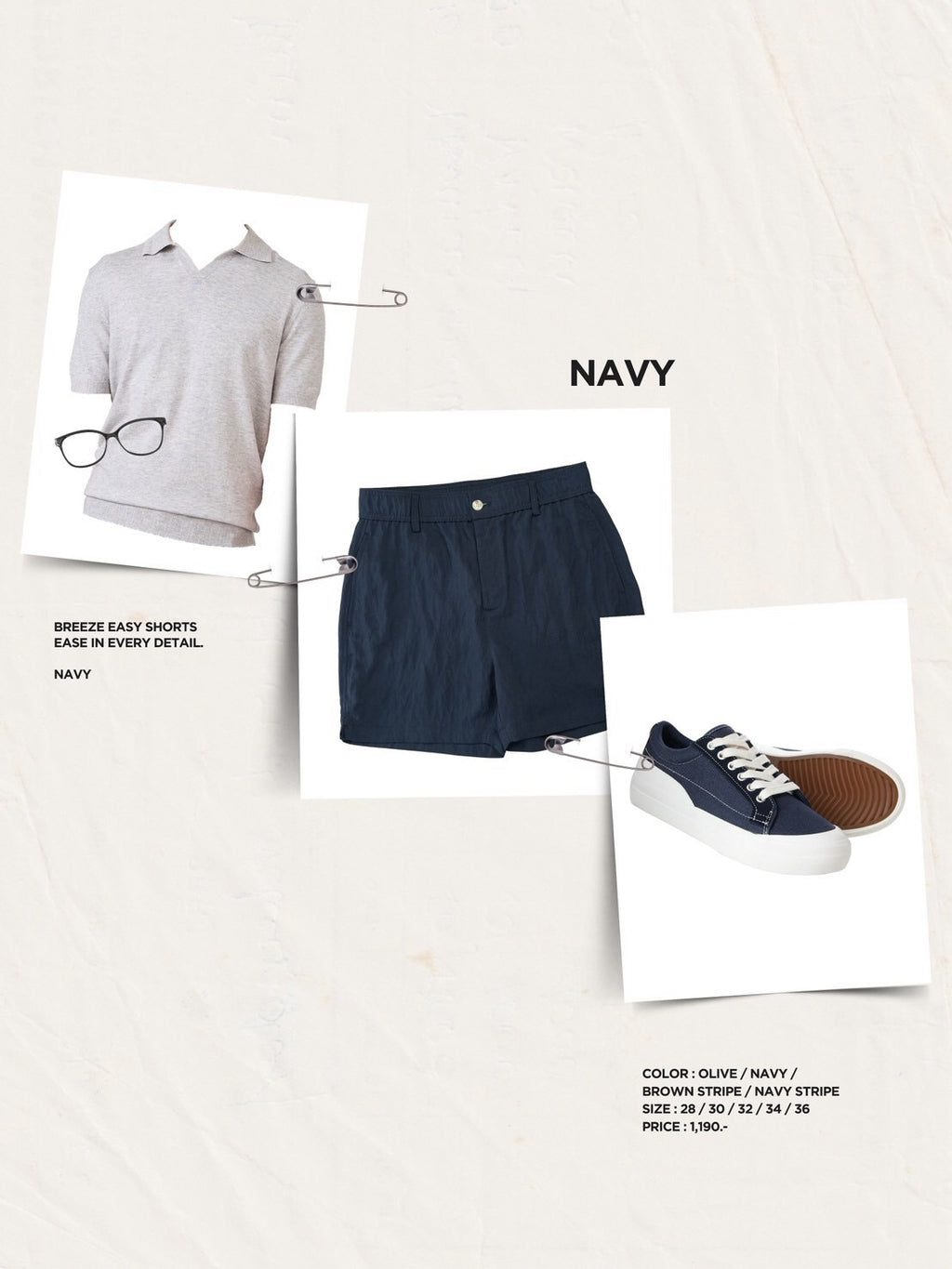 BREEZE EASY SHORTS - NAVY