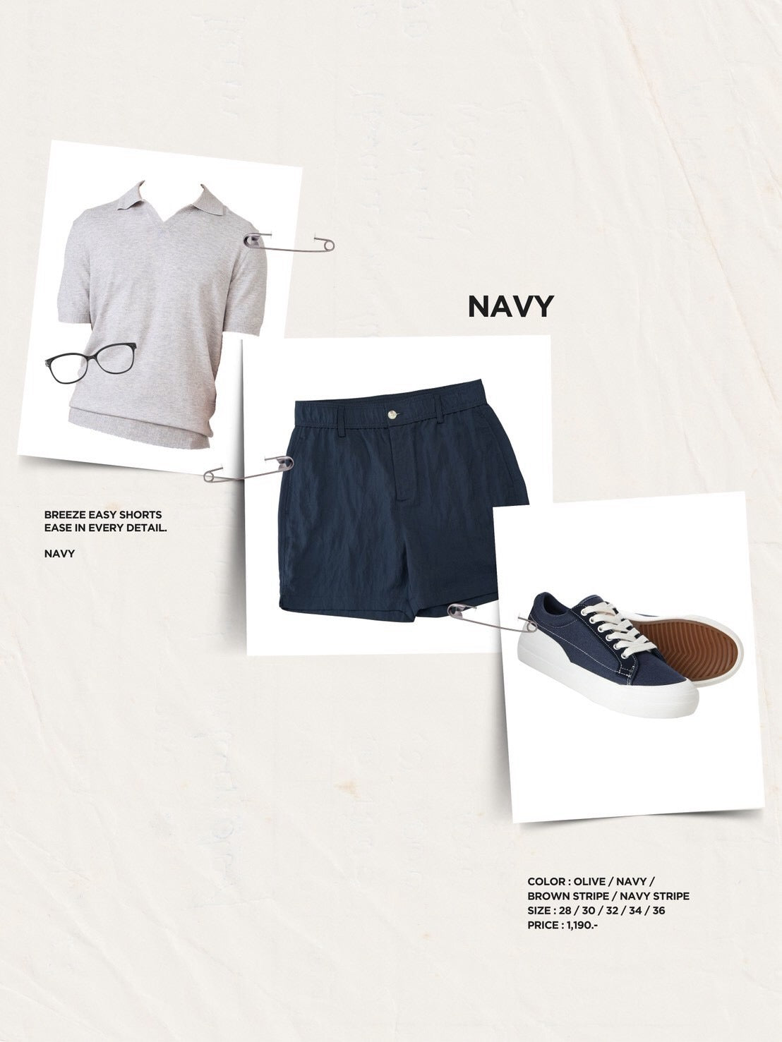 BREEZE EASY SHORTS - NAVY