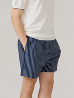 BREEZE EASY SHORTS - NAVY STRIPE