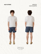 BREEZE EASY SHORTS - NAVY STRIPE